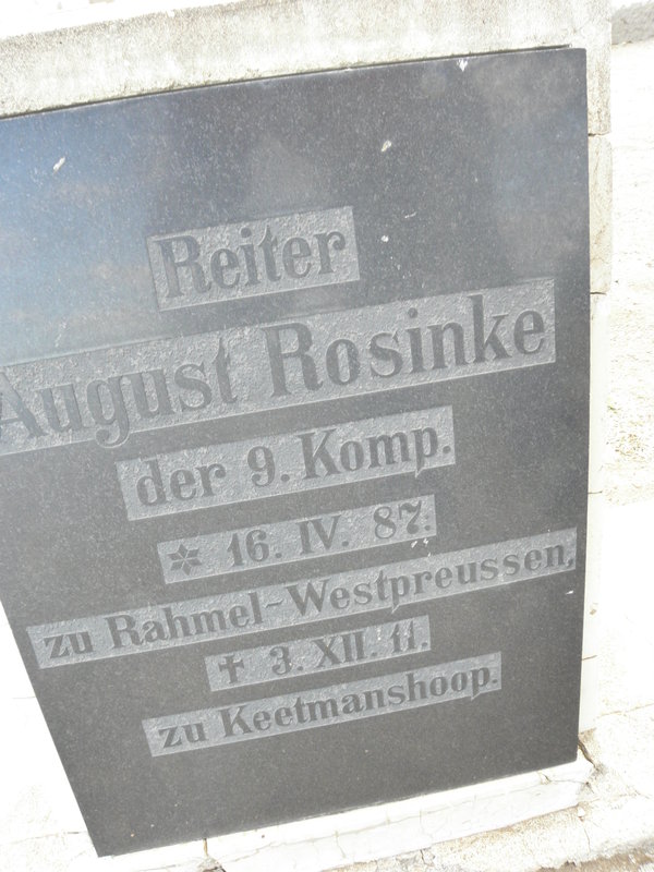 ROSINKE August 1887-1911
