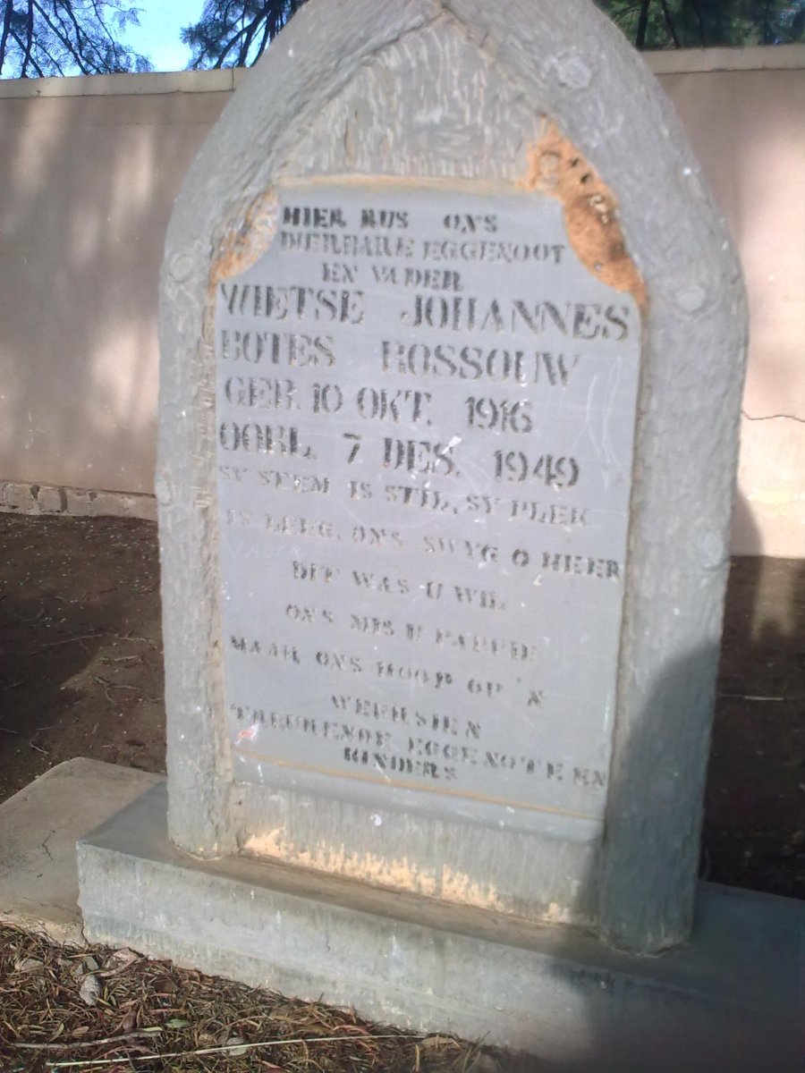 ROSSOUW Wietse Johannes Botes 1916-1949