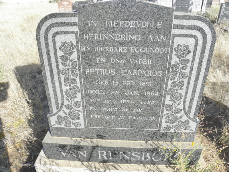 RENSBURG Petrus Casparus, van 1891-1964