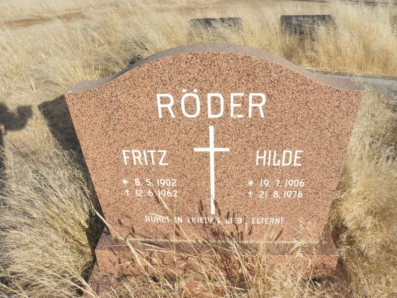 RODER Fritz 1902-1962 &amp; Hilde 1906-1976