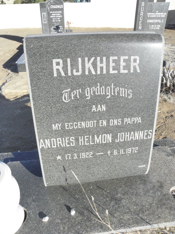 RIJKHEER Andries Helmon Johannes 1922-1972