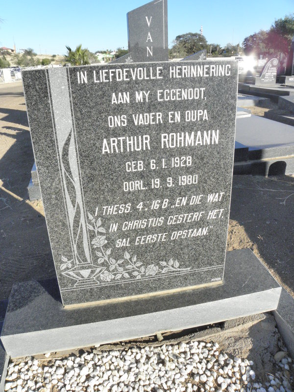 ROHMANN Arthur 1928-1980