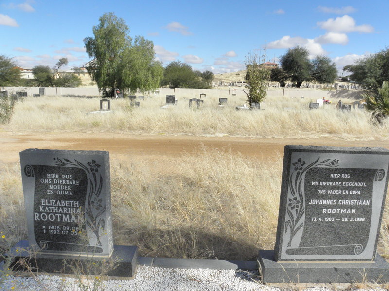 ROOTMAN Johannes Christiaan 1903-1966 &amp; Elizabeth Katharina 1908-1997