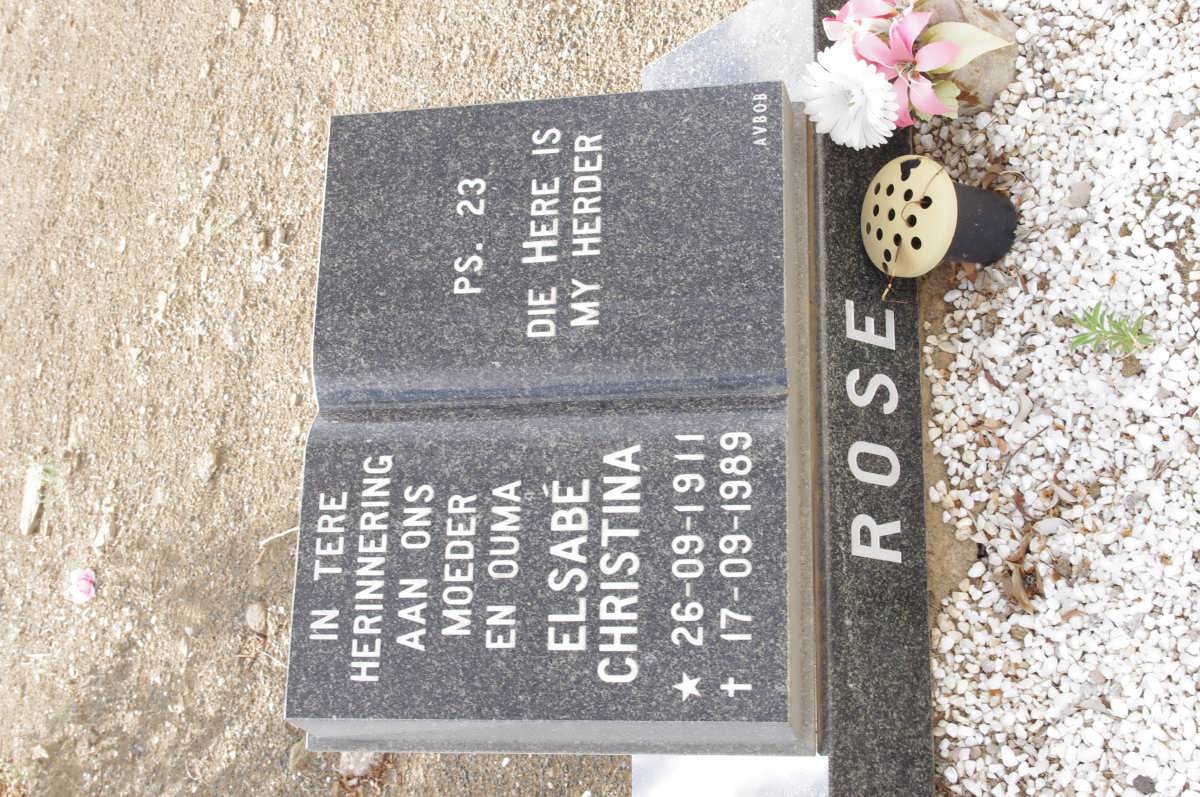 ROSE Elsabe Christina 1911-1989