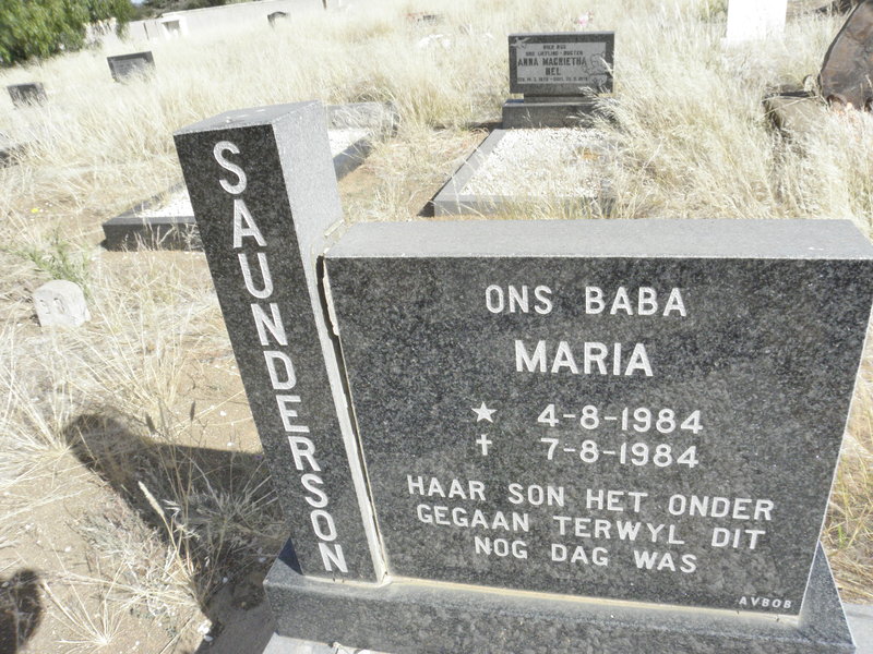 SAUNDERSSON Maria 1984-1984