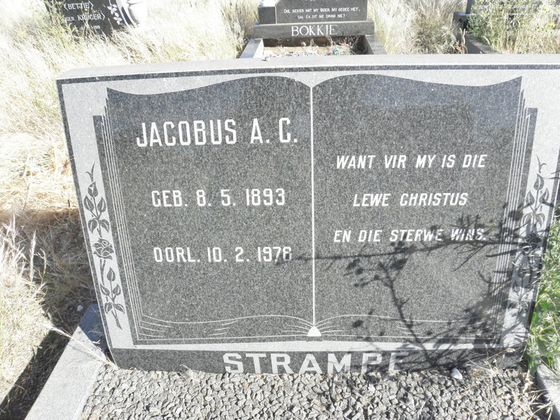 STRAMPF Jacobus A.C. 1893-1978