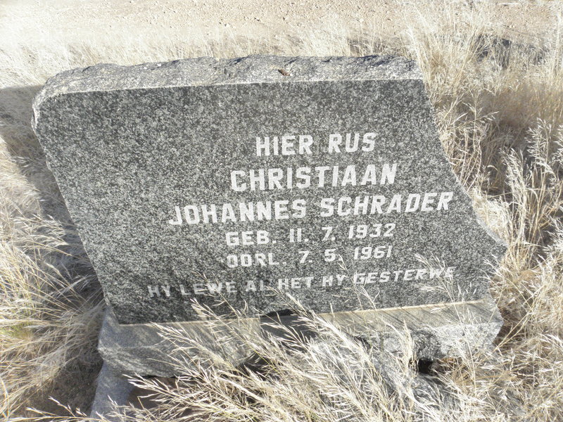 SCHRADER Christiaan Johannes 1932-1961
