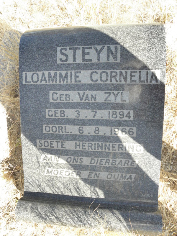 STEYN Loammie Cornelia nee VAN ZYL 1894-1966