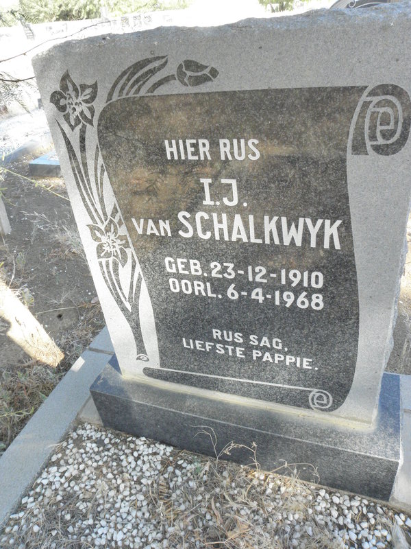 SCHALKWYK I.J., van 1910-1968