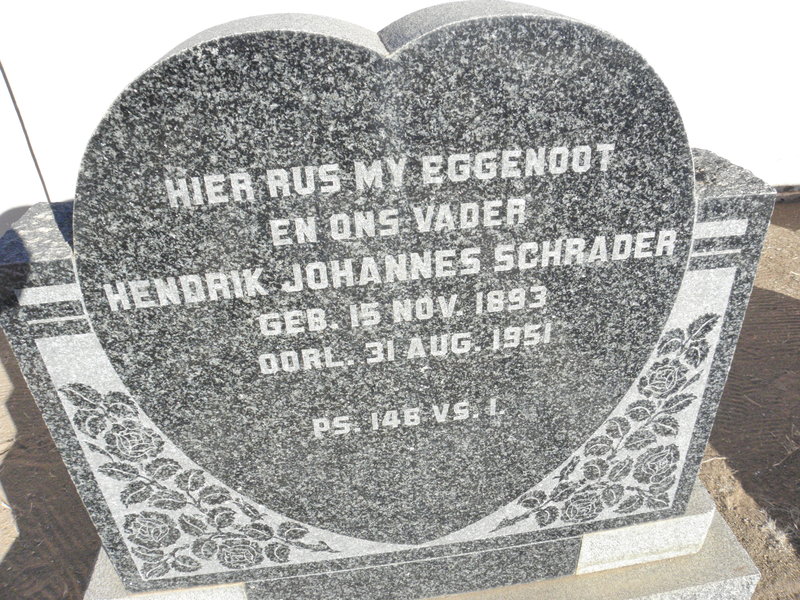 SCHRADER Hendrik Johannes 1893-1951