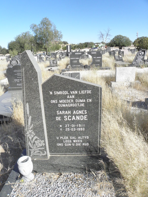 SCANDE Sarah Agnes, de 1911-1993
