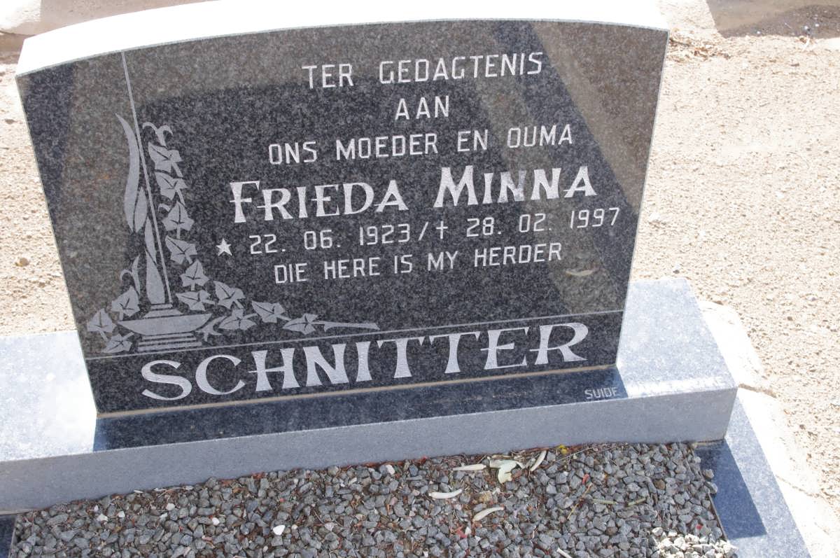 SCHNITTER Frieda Minna 1923-1997