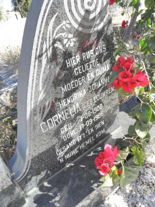 SCHOLTZ Hendrika Johanna Cornelia nee LOUWRENS 1900-1986