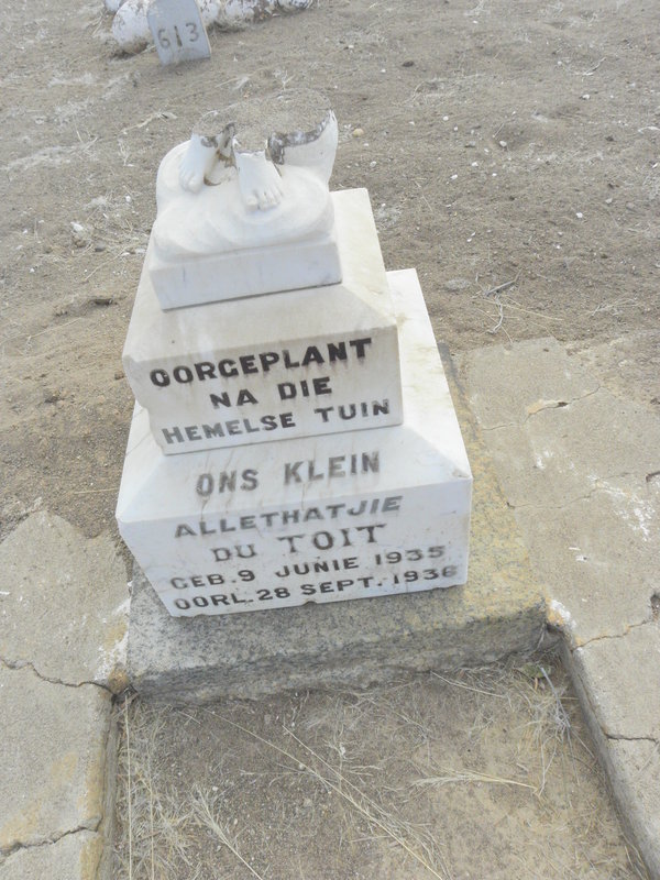 TOIT Allethatjie, du 1935-1936