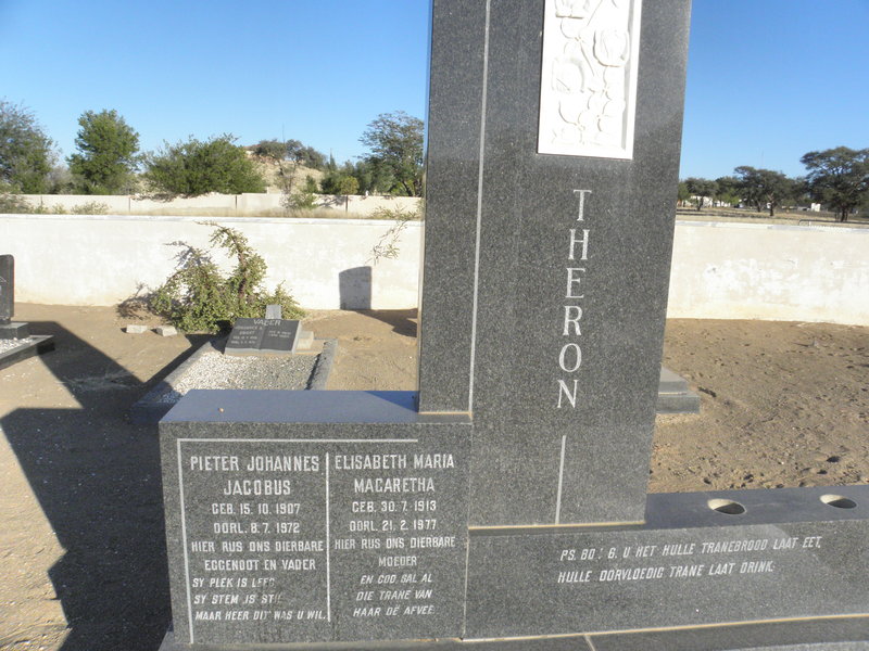 THERON Pieter Johannes Jacobus 1907-1972 &amp; Elizabeth Maria Magaretha 1913-1977