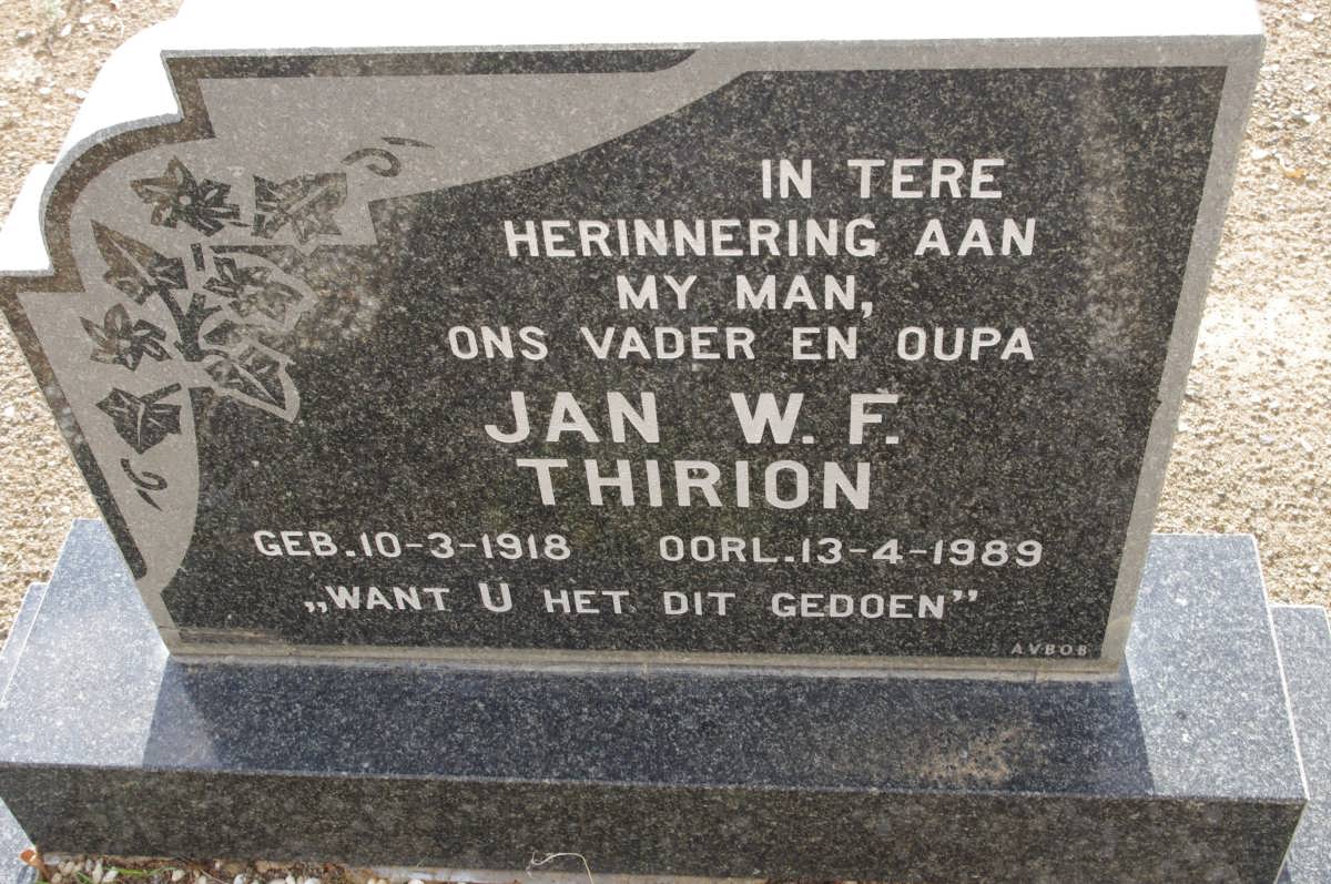 THIRION Jan W.F. 1918-1989