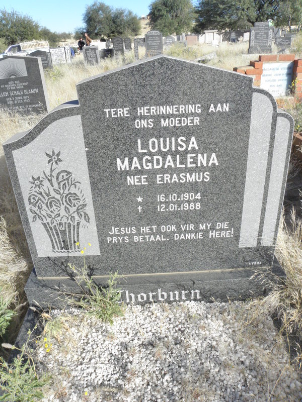 THORBURN Louisa Magdalena nee ERASMUS 1904-1988
