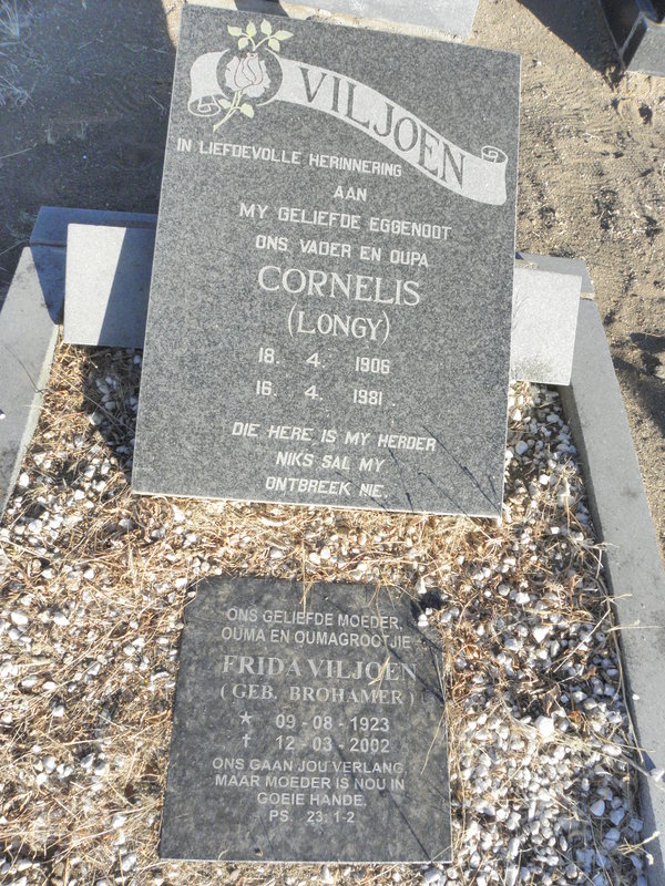 VILJOEN Cornelis 1906-1981 &amp; Frida BROHAMER 1923-2002