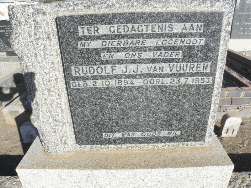 VUUREN Rudolf J.J., van 1894-1953