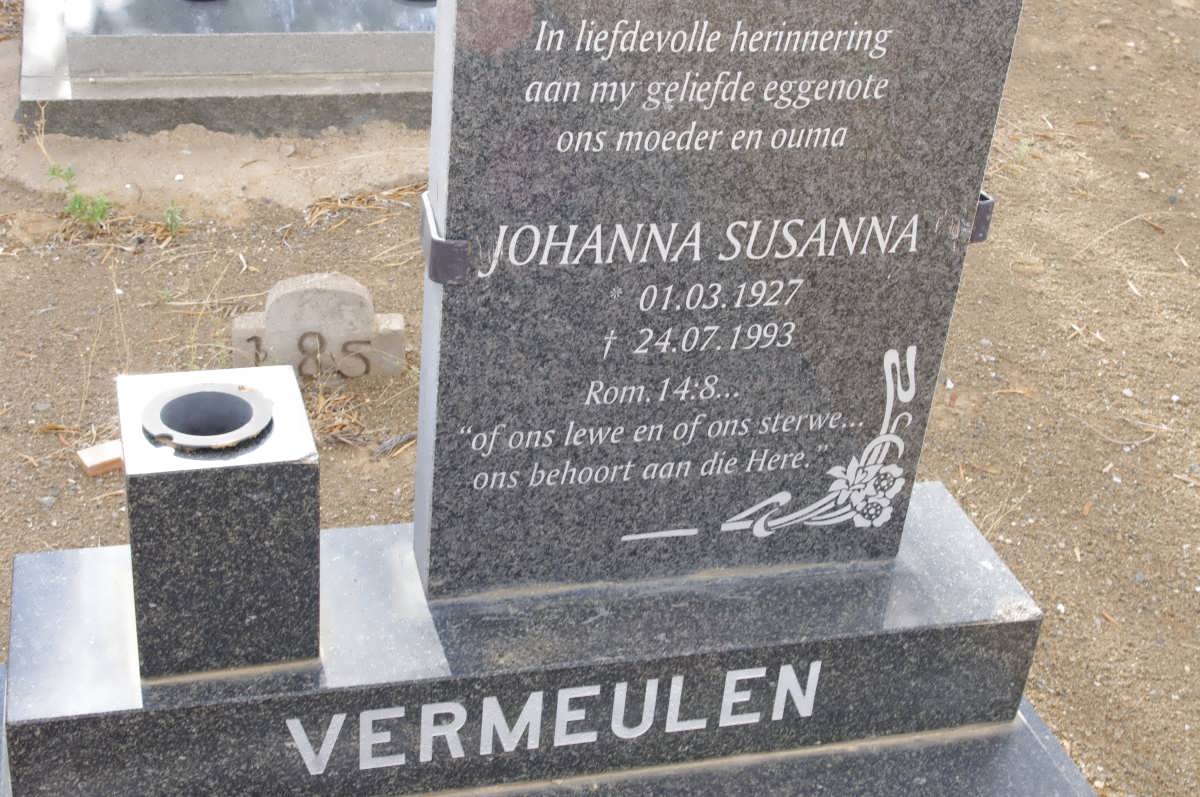 VERMEULEN Johanna Susanna 1927-1993