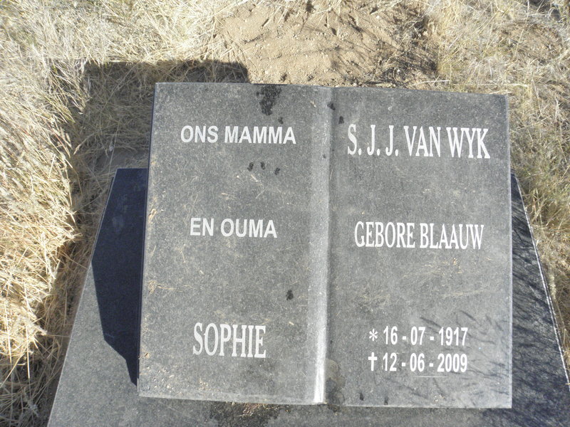 WYK S.J.J., van 1917-1909