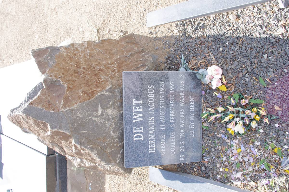 WET Hermanus Jacobus, de 1928-1997