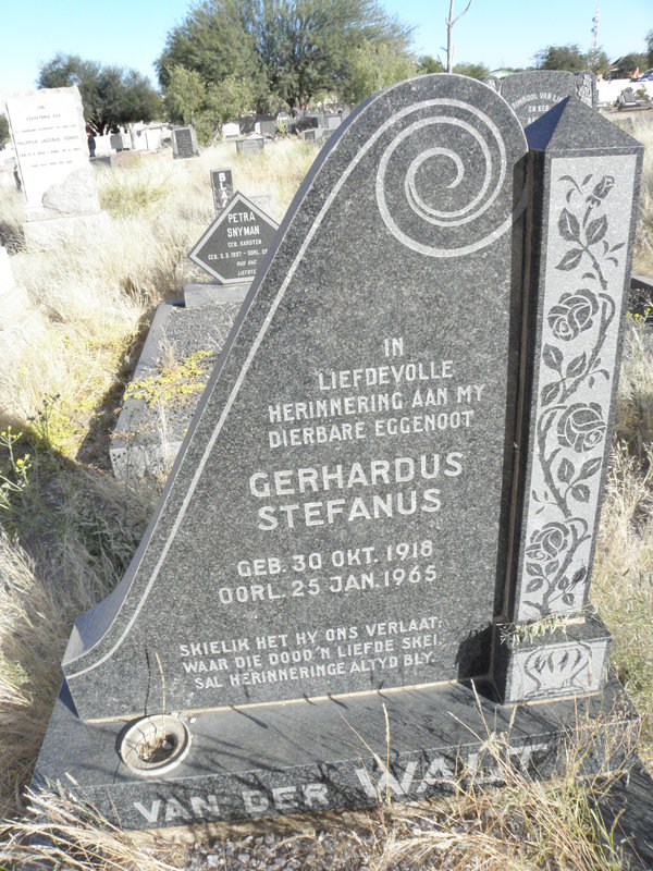 WALT Gerhardus Stefanus, van der 1918-1965