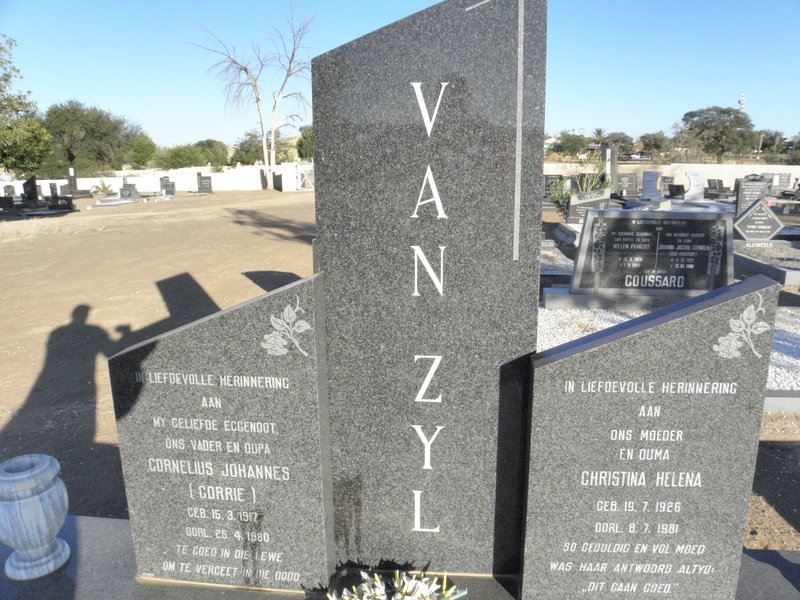 ZYL Cornelius Johannes, van 1917-1980 &amp; Christina Helena 1926-1981