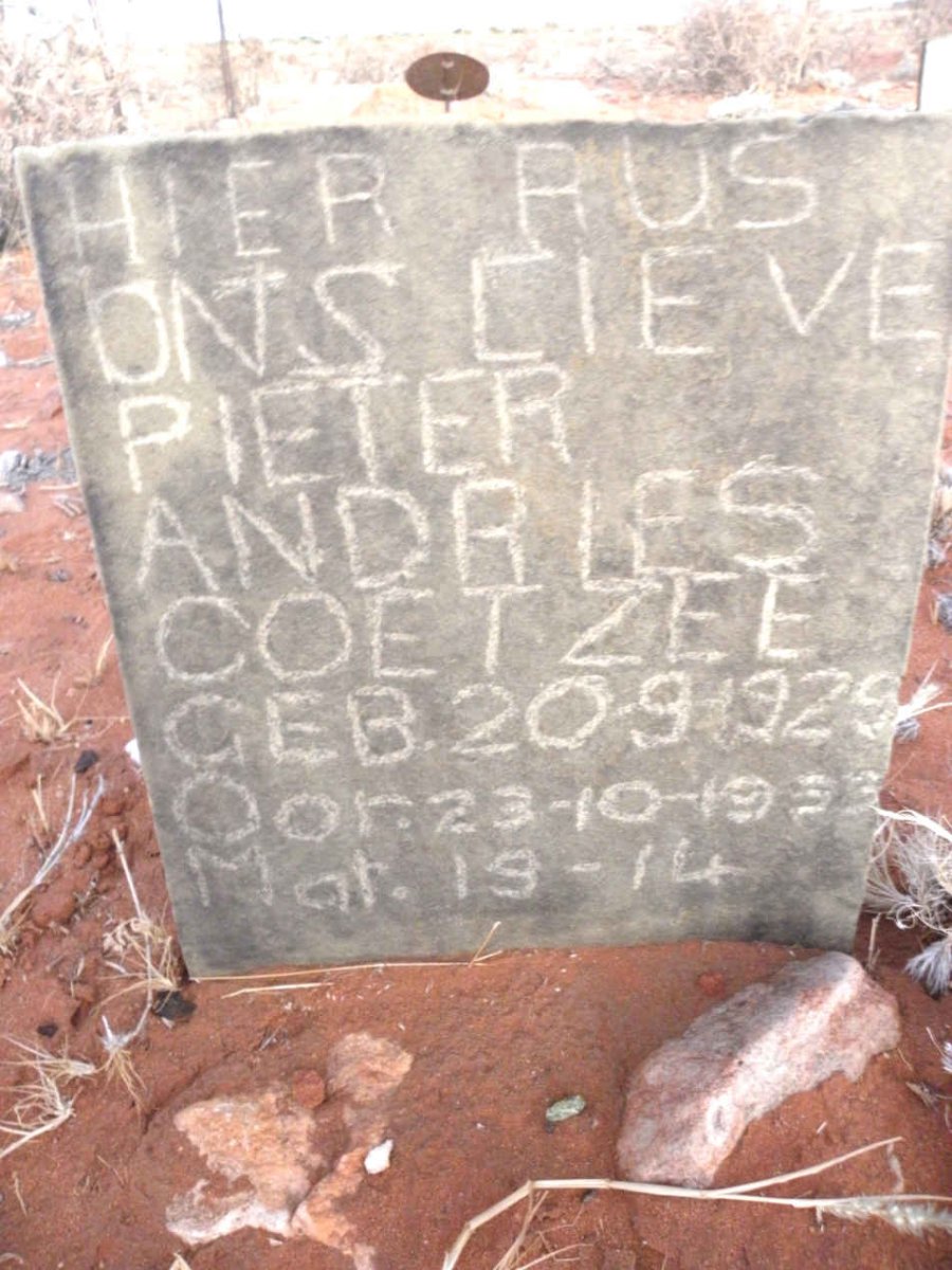 COETZEE Pieter Andries 1929-1933