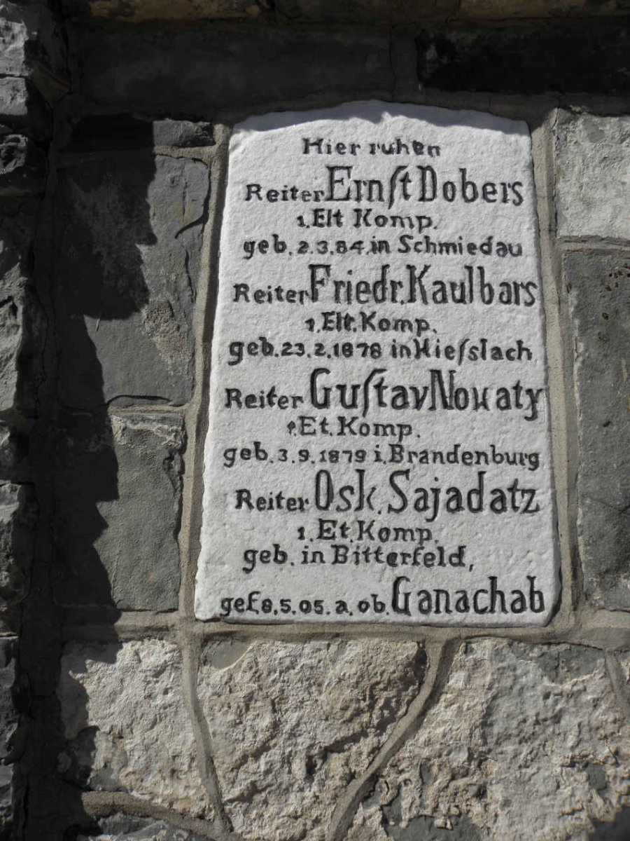 DOBERS Ernst 1884-1905 :: KAULBARS Friedr. 1878-1905 :: NOWATY Gustav 1879-1905 :: SAJADATZ Osk. -1905