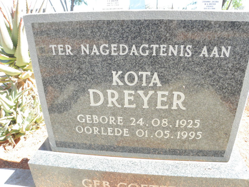 DREYER Kota nee COETZ?? 1925-1995