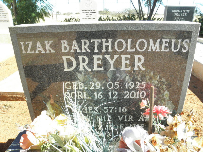 DREYER Izak Bartholomeus 1925-2010