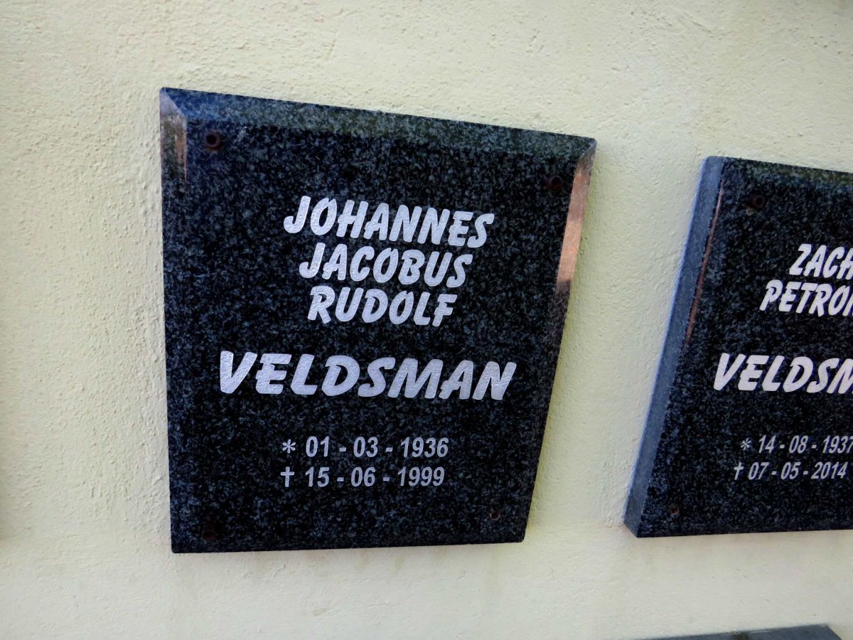 VELDSMAN Johannes Jacobus Rudolf 1936-1999