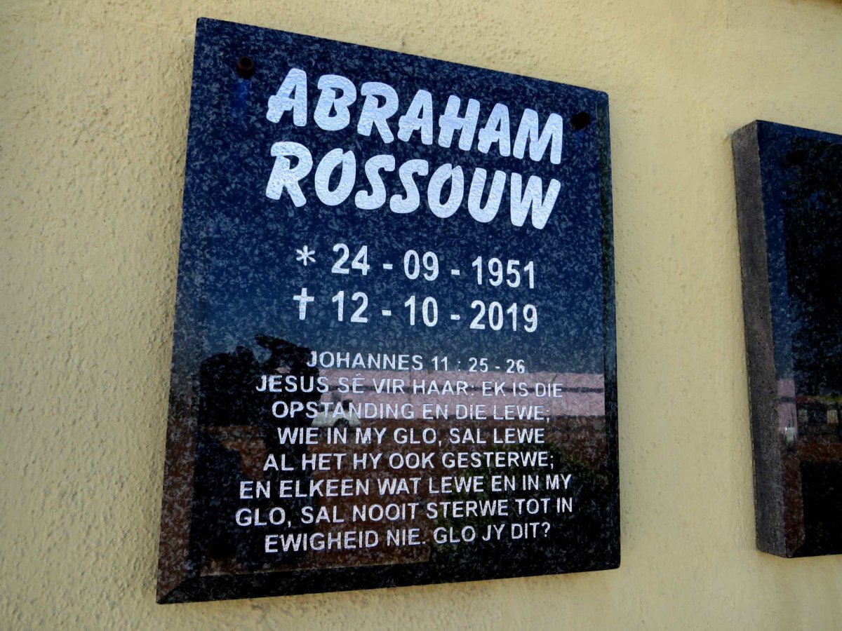 ROSSOUW Abraham 1951-2019