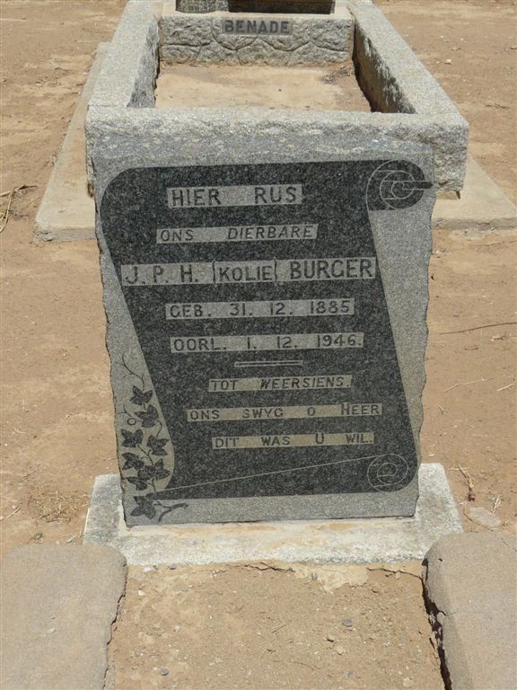 BURGER J.P.H. 1885-1946