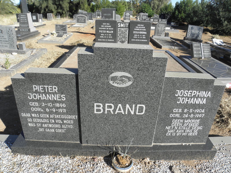 BRAND Pieter Johannes 1896-1971 &amp; Josephina Johanna 1904-1997