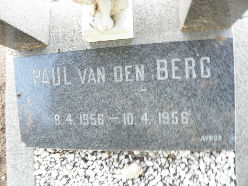 BERG Paul, van den 1956
