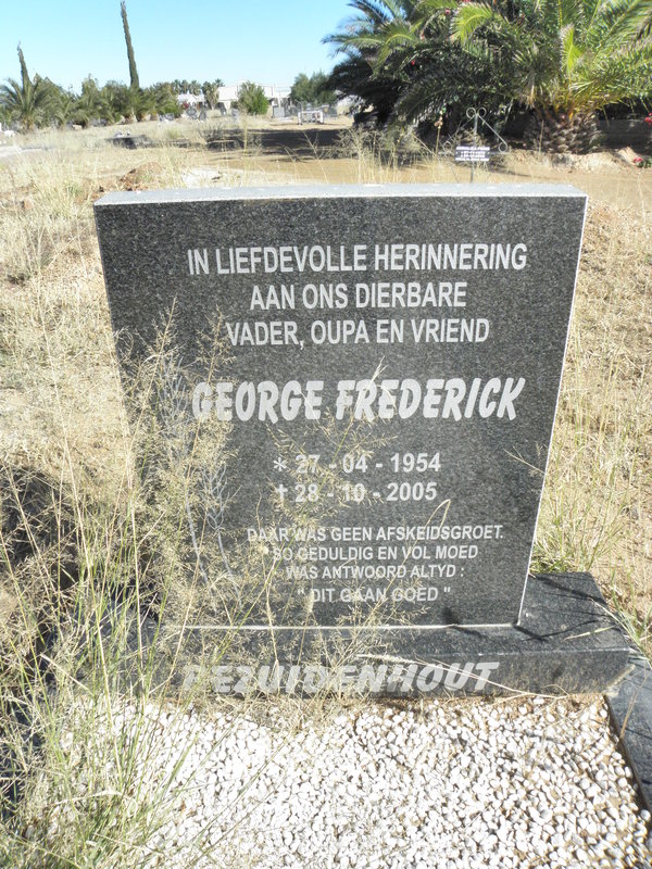 BEZUIDENHOUT George Frederick 1954-2005