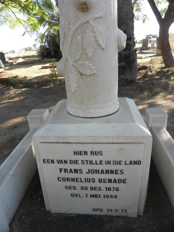 BENADE Frans Johannes Cornelius 1876-1944