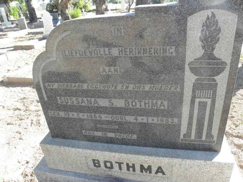 BOTHMA Sussana S. 1884-1953