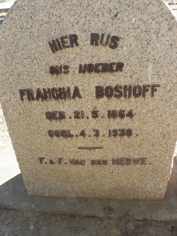 BOSHOFF Francina 1864-1938