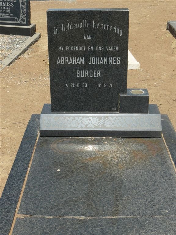 BURGER Abraham Johannes 1933-1971