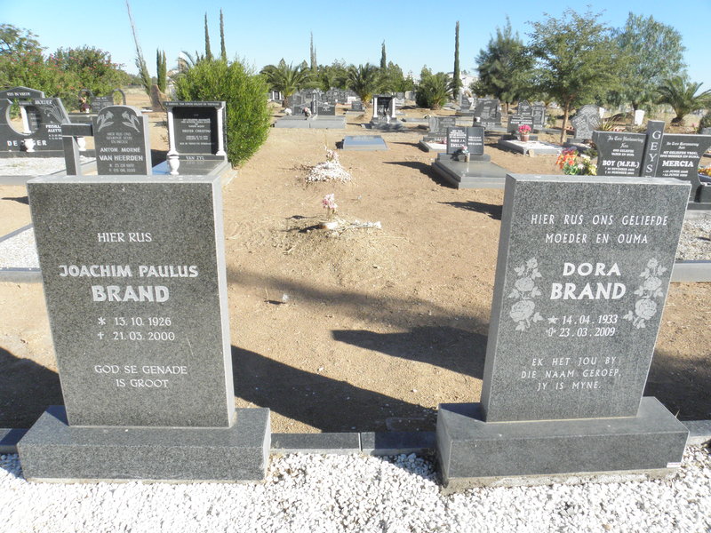BRAND Joachim Paulus 1926-2000 &amp; Dora 1933-2009