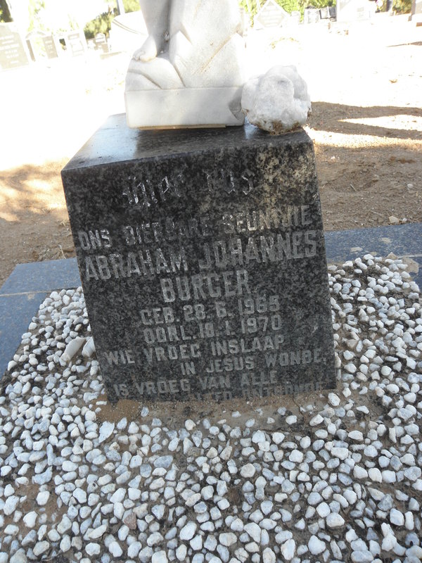 BURGER Abraham Johannes 1965-1970