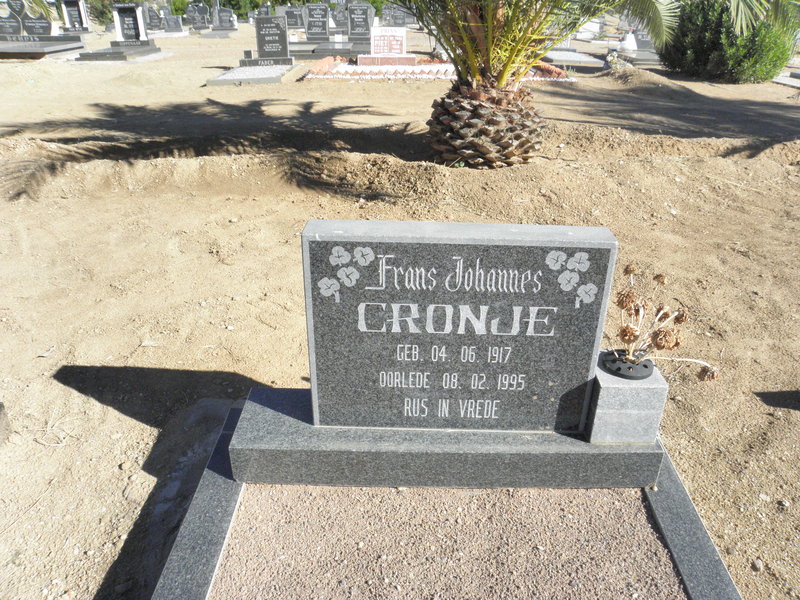 CRONJE Frans Johannes 1917-1995