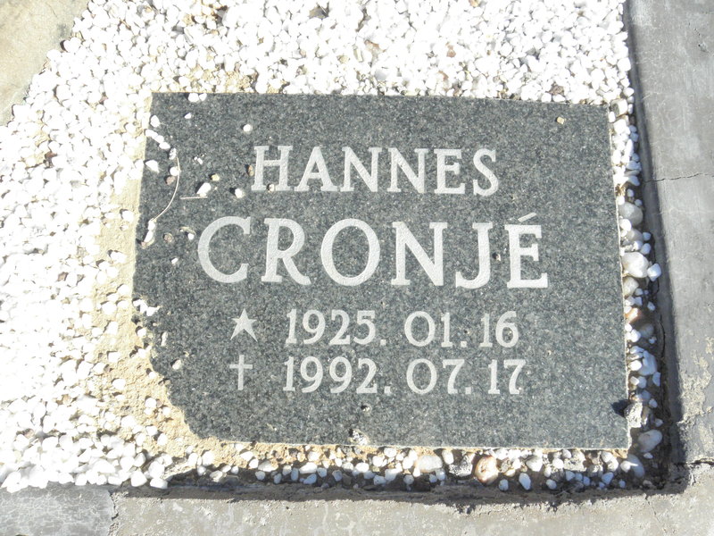 CRONJÉ Hannes 1925-1992
