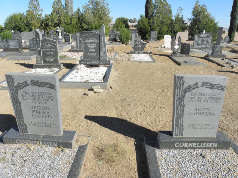 CORNELISSEN Lourens Jeremia 1906-1991 &amp; Aletta Catherina 1909-1994