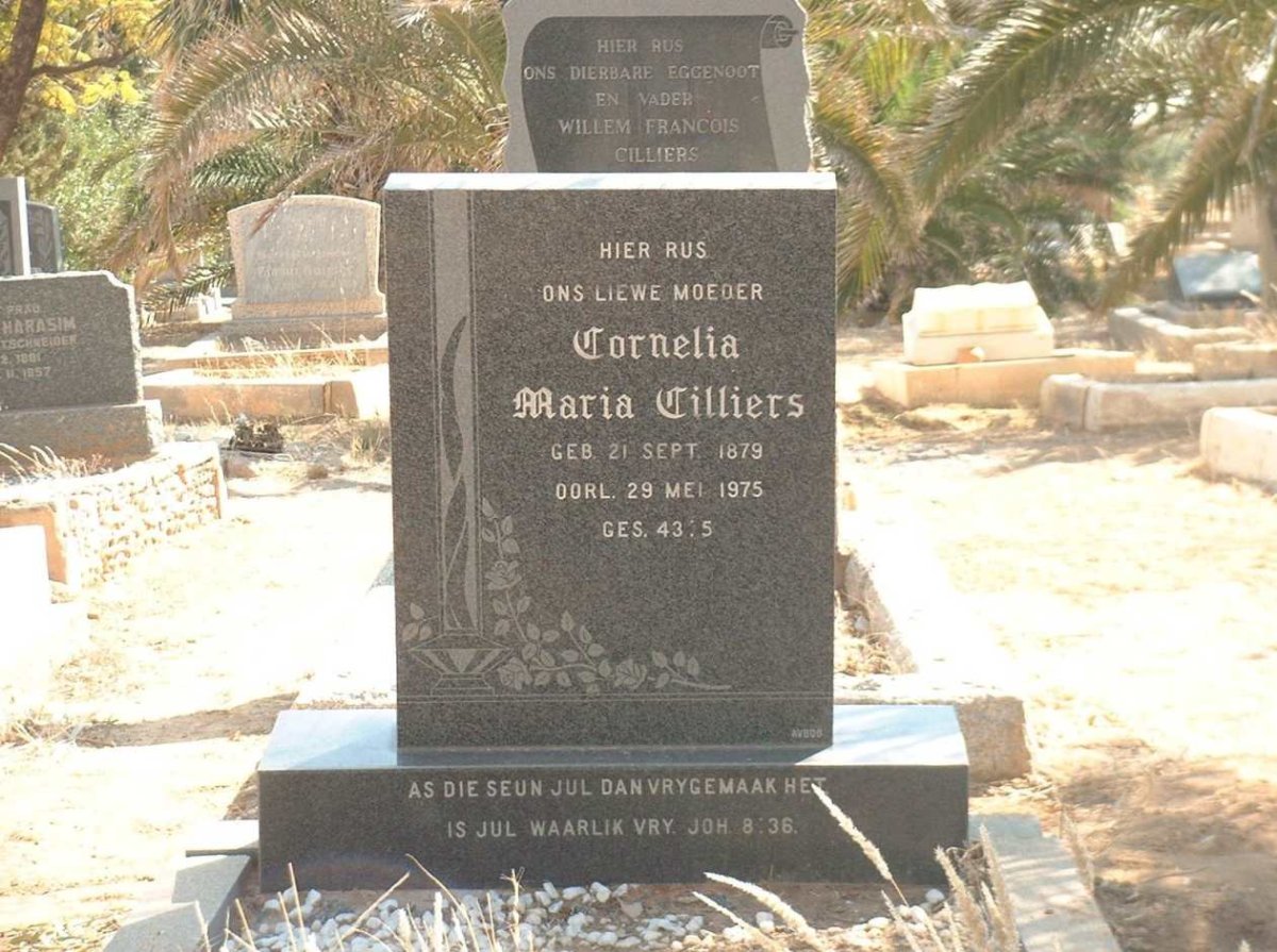 CILLIERS Cornelia Maria nee DAVIDS 1879-1975