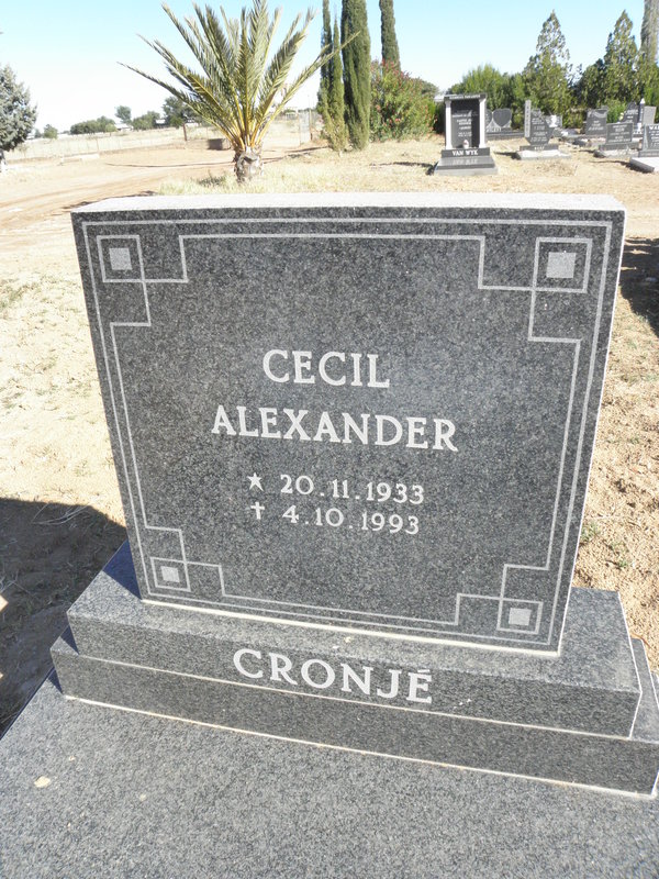 CRONJÉ  Cecil Alexander 1933-1993