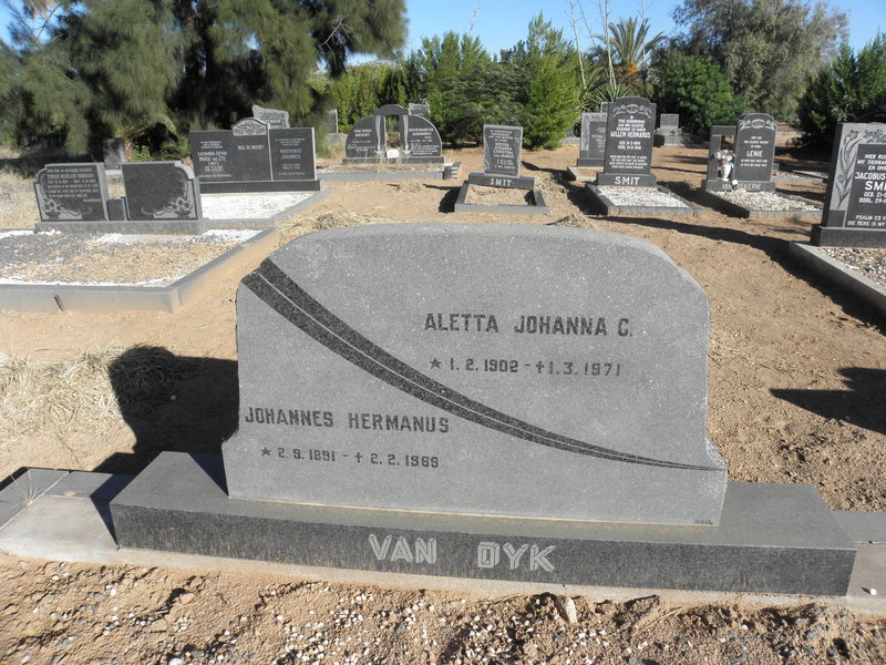 DYK Johannes Hermanus, van 1891-1969 &amp; Aletta Johanna C. 1902-1971